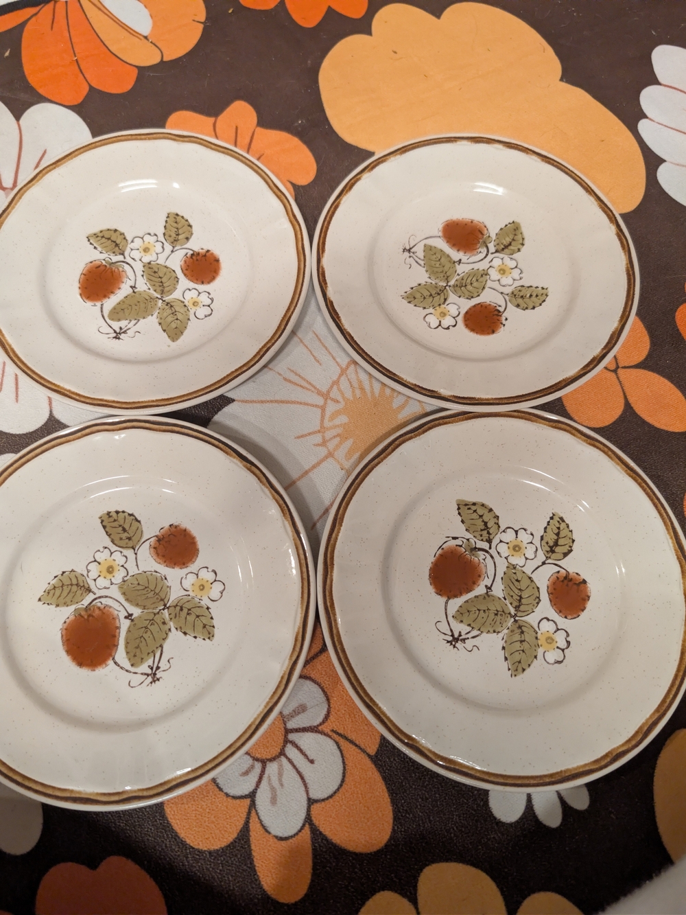 Hearthside Berries And Cream Stoneware Dessert Plates - Set of 4